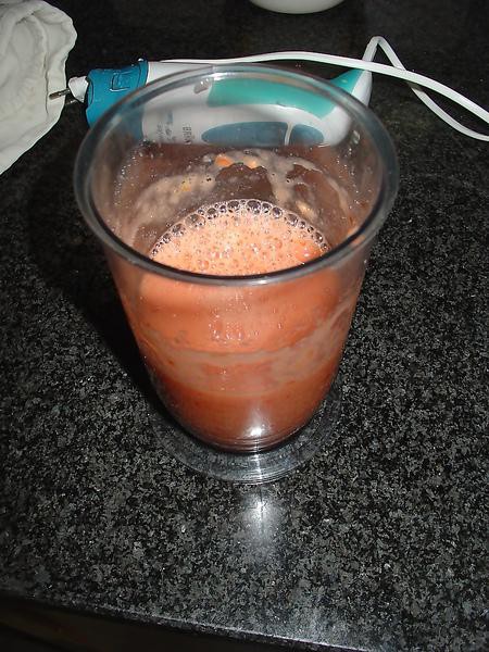 Os Ingredientes Depois de Triturados