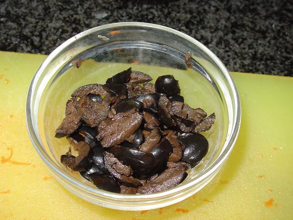 Azeitonas sem caroço e aos pedacinhos