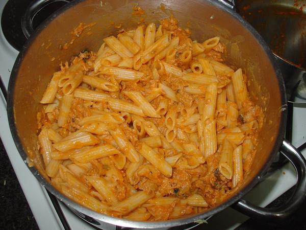 Depois de juntar com as massas